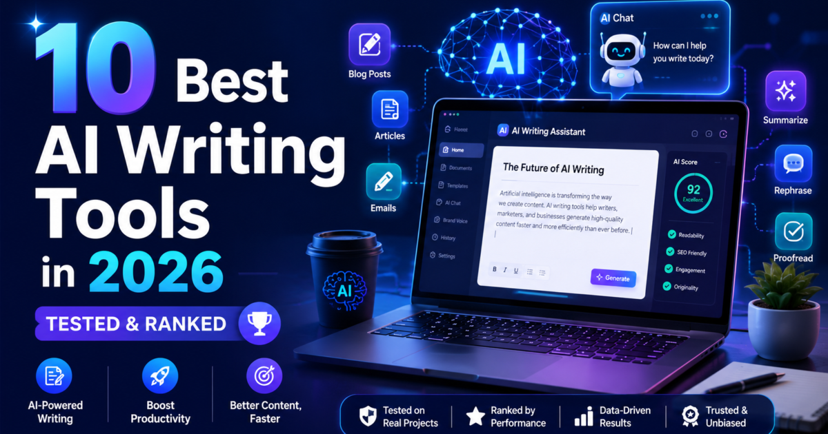 10 Best AI Writing Tools in 2026 (Tested & Ranked)
