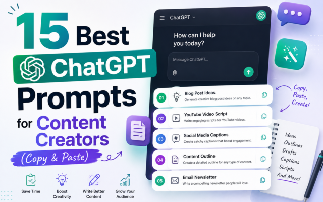 15 Best ChatGPT Prompts for Content Creators (Copy & Paste)