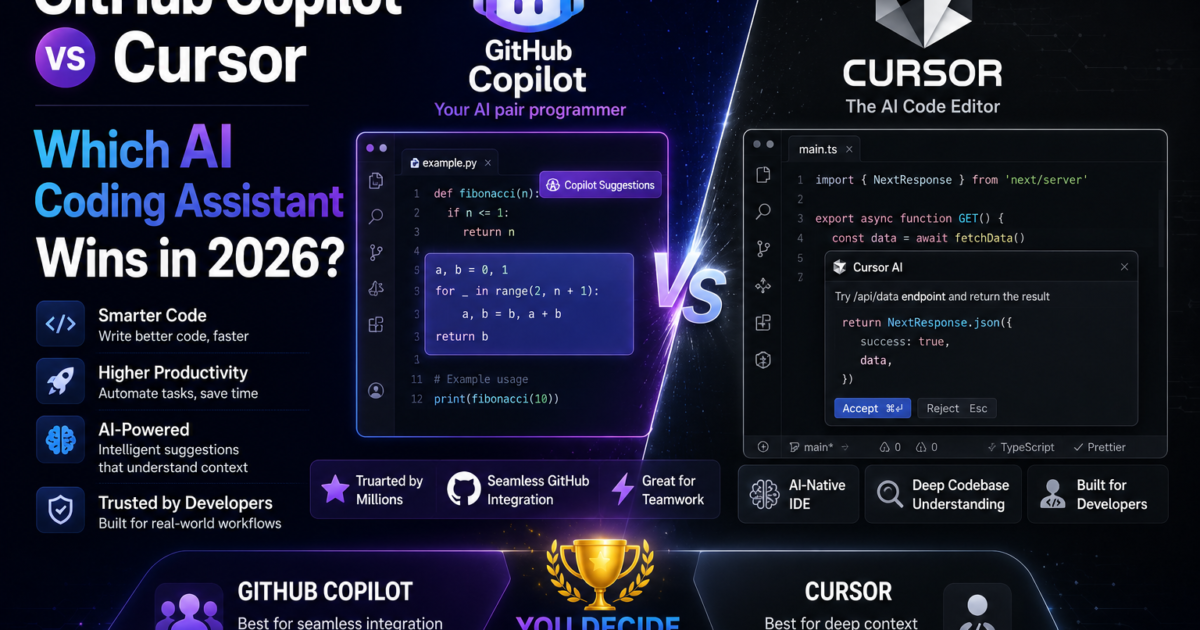 GitHub Copilot vs Cursor: Which AI Coding Assistant Wins in 2026?
