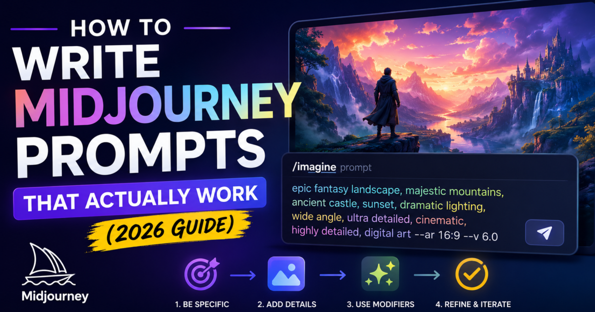 How to Write Midjourney Prompts That Actually Work (2026 Guide)