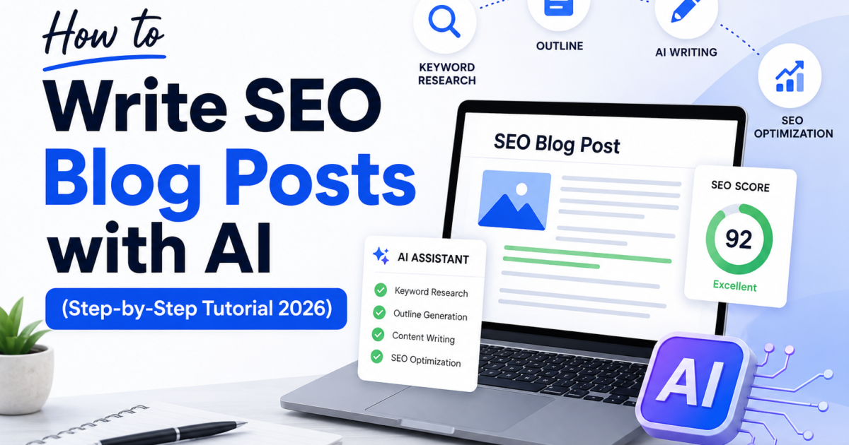 How to Write SEO Blog Posts with AI (Step-by-Step Tutorial 2026)