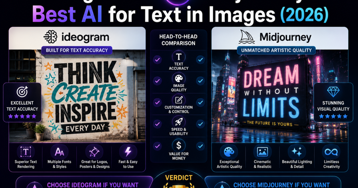 Ideogram vs Midjourney: Best AI for Text in Images (2026)