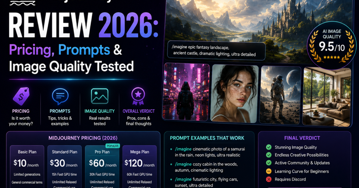 Midjourney Review 2026: Pricing, Prompts & Image Quality Tested
