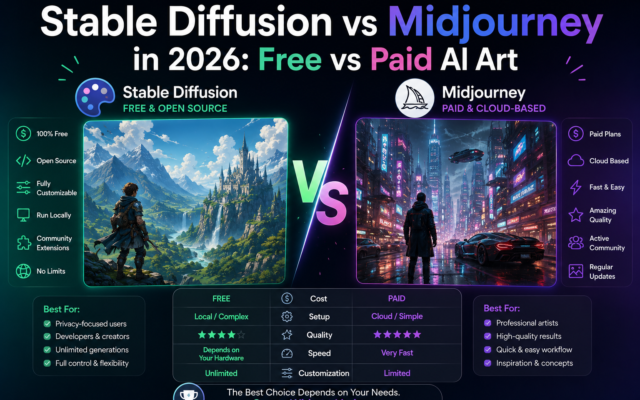 Stable Diffusion vs Midjourney in 2026: Free vs Paid AI Art